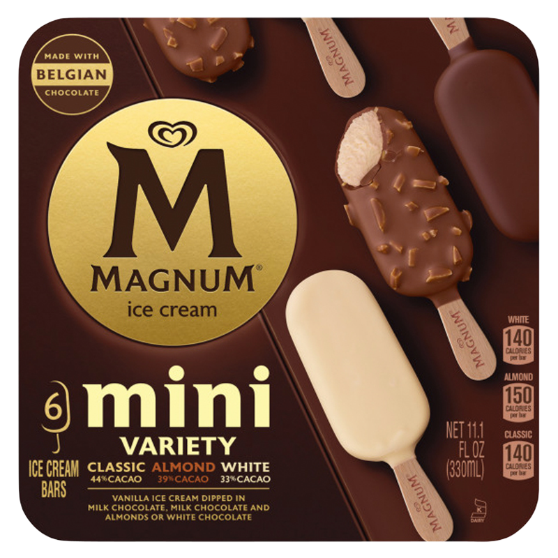 Magnum Mini Variety Classic, Almond, White Ice Cream Bars 6ct 11.1oz