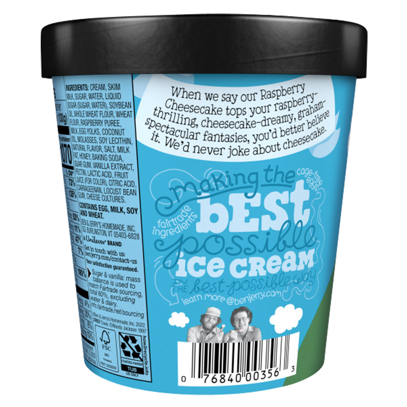 Ben & Jerry's Raspberry Cheesecake Ice Cream 15.2oz