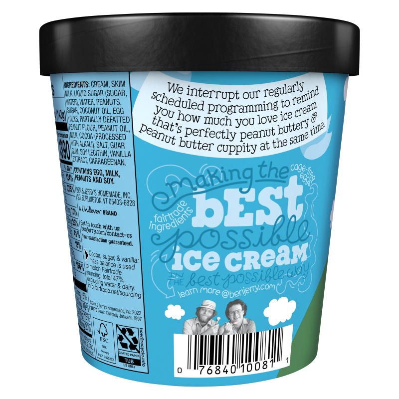 Ben & Jerry's Peanut Butter Cup Ice Cream 16oz