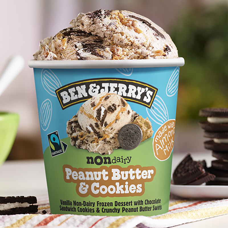 Ben & Jerry's Non-Dairy P.B. & Cookies Pint Frozen Dessert 16oz