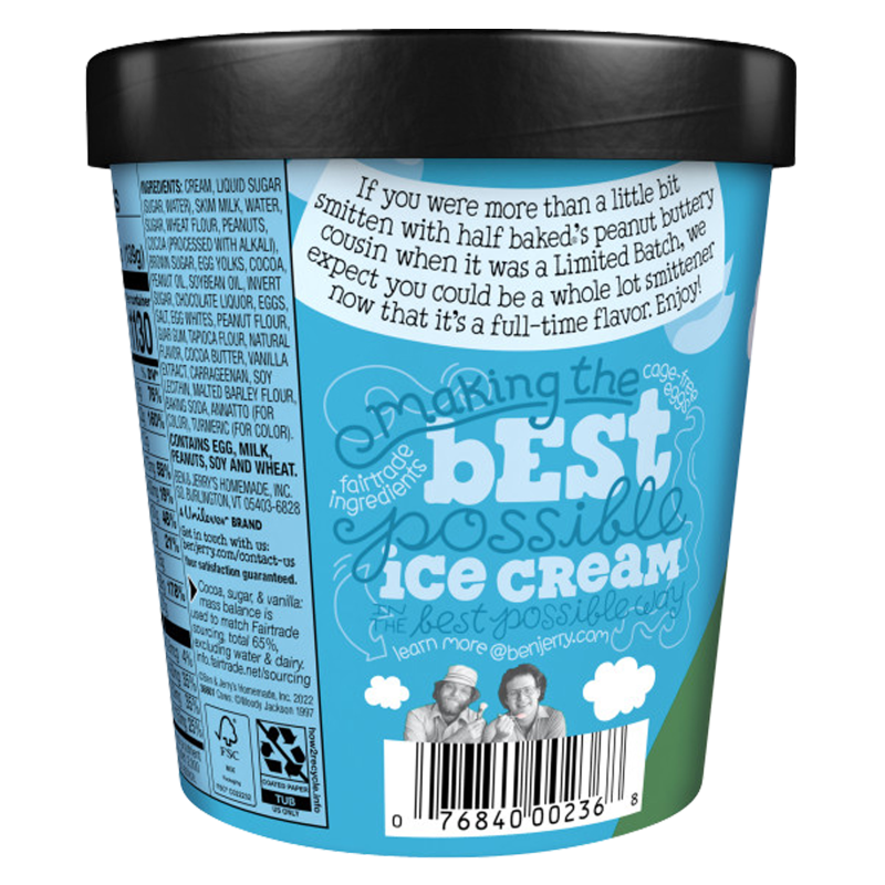 Ben & Jerry's Peanut Butter Half Baked Ice Cream 16oz