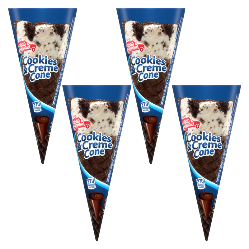 Good Humor Giant Cookies & Cream Cone Bundle 4ct