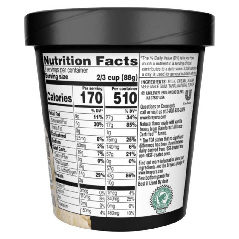 Breyers Natural Vanilla Ice Cream 16oz