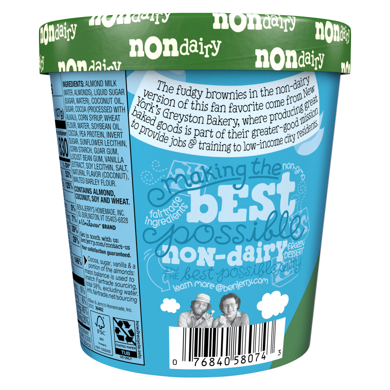 Ben & Jerry's Non-Dairy Chocolate Fudge Brownie Frozen Dessert 16oz