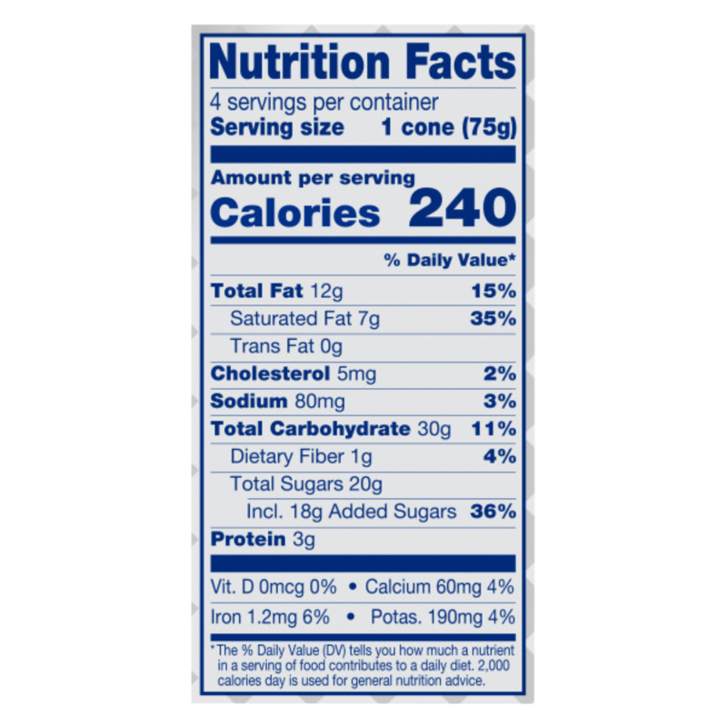 Klondike Classic Vanilla Ice Cream Cone 4ct 15oz