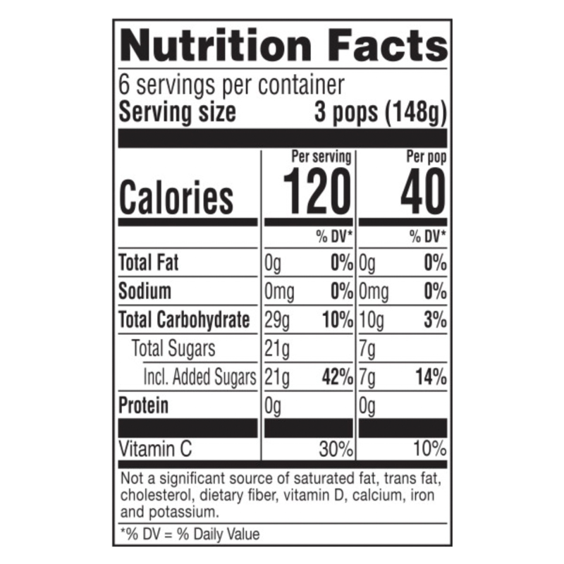 Popsicle Original Orange, Cherry, Grape Ice Pops 18ct 29.7oz