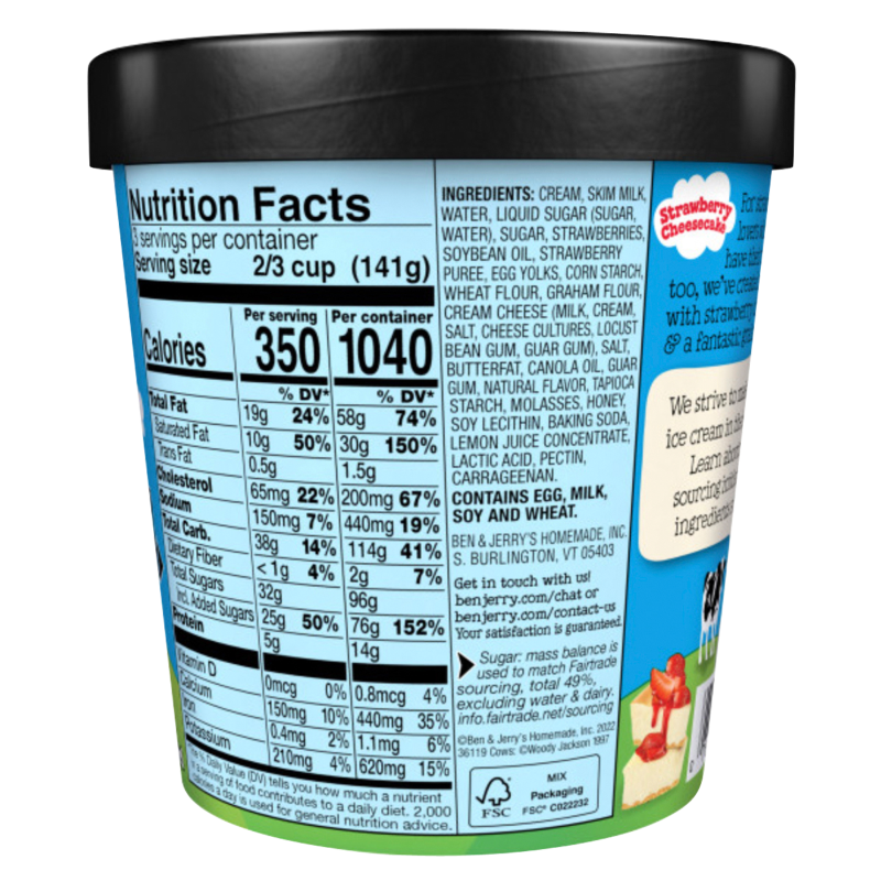 Ben & Jerry's Strawberry Cheesecake Ice Cream 16oz