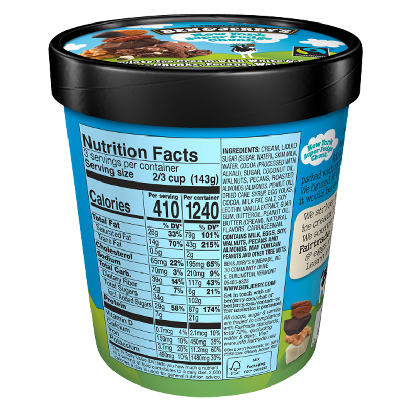 Ben & Jerry's New York Super Fudge Ice Cream 16oz