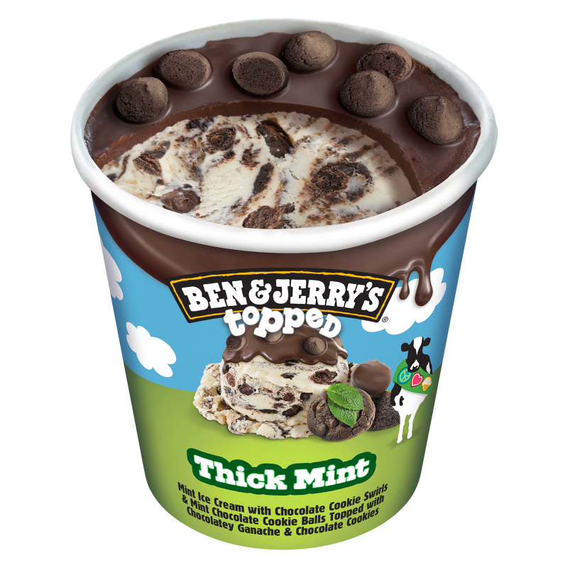 Ben & Jerry's Topped Thick Mint Ice Cream 15.2oz