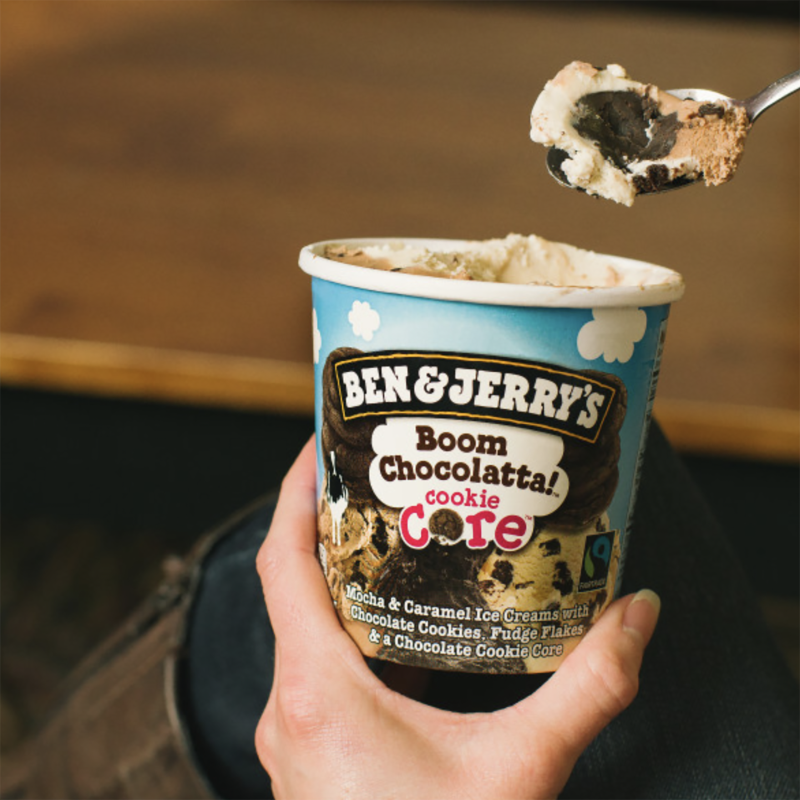 Ben & Jerry's Boom Chocolatta Cookie Core Ice Cream 16oz