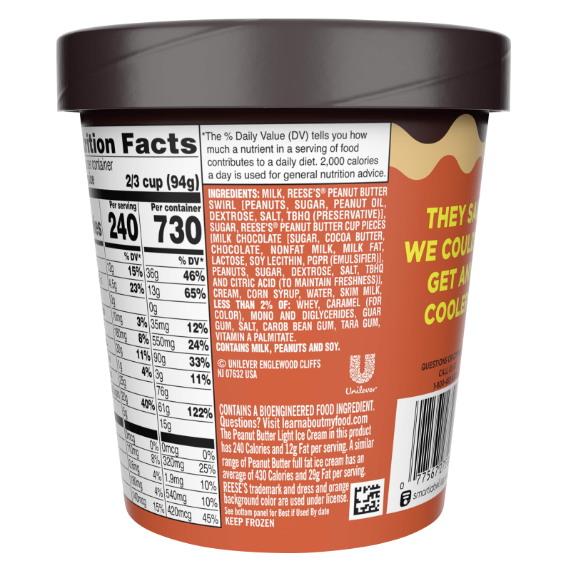 Reese's Peanut Butter Cups Frozen Dairy Dessert 16 oz