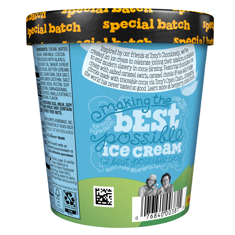 Ben & Jerry's Tony Chocolonely Chocolatey Love-a-Fair Ice Cream 16oz