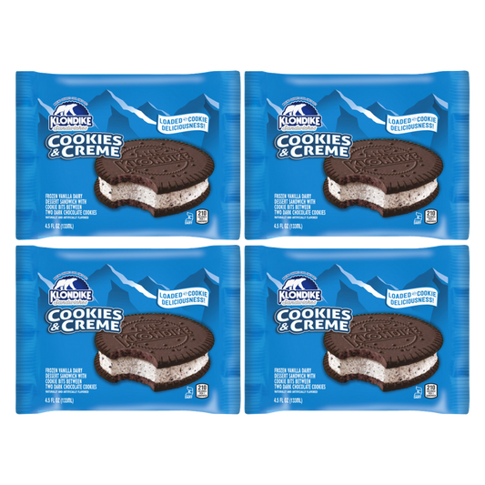Klondike Cookies & Cream Ice Cream Sandwich Bundle 4ct