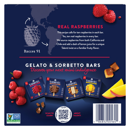 Talenti Roman Raspberry Mini Sorbetto Bars 6ct