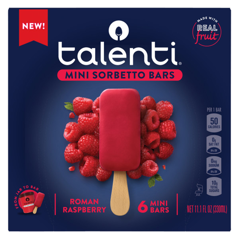 Talenti Roman Raspberry Mini Sorbetto Bars 6ct