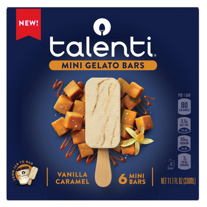 Talenti Vanilla Caramel Mini Gelato Bars 6ct